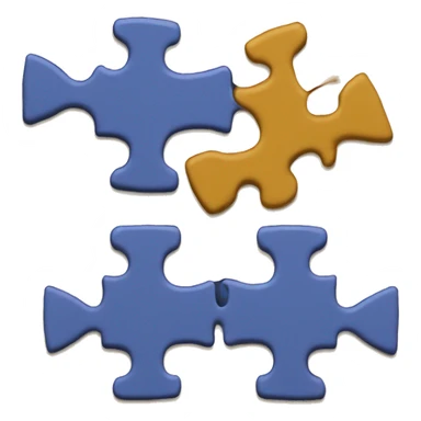 Two puzzle pieces seperated sticker