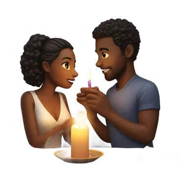 Hyper Realistic Romantic candlelit date sticker