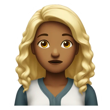 Annoyed girl  sticker