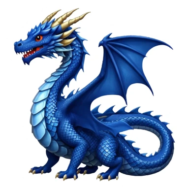 majestic Navy blue dragon sticker