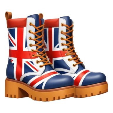 Union Jack flag platform boots ginger spice sticker
