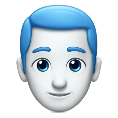 Un baldón francés con los ojos azules y piel color crema sticker