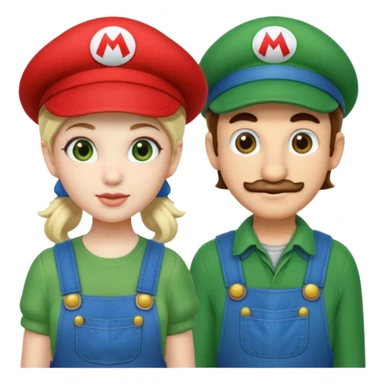 mario and luigi - one is a girl and one is a normal mario bro sticker