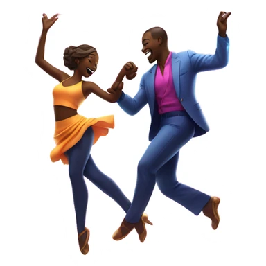 Couple dancing to edm under laser light show sticker