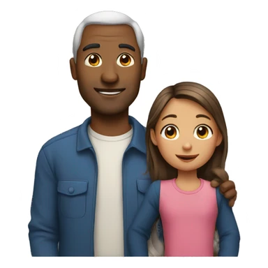 father and daughter  sticker