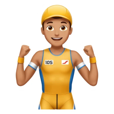 Person Winning a race SUPER happy sticker