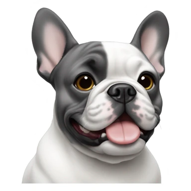 christmas grey and black french bulldogs sticker