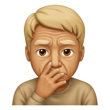 Person holding nose because something else is stinky sticker