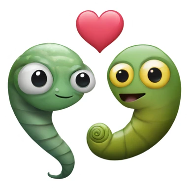 Snail and eel in love  sticker