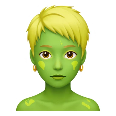 Neon green ,yellowHaired People  sticker