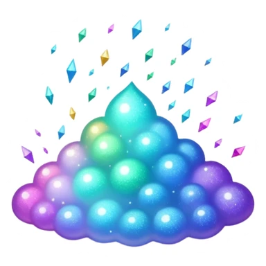 tiny sparkling glitter dust scattered in the air, shining brightly, floating and spreading. Glossy, smooth, soft shadows, white background.



 sticker