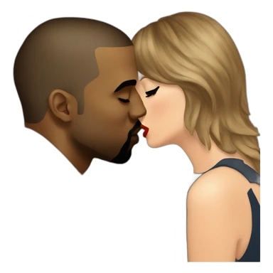 kanye west kissing taylor swift sticker