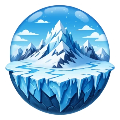 Ice Planet – frozen surface, icy mountains, blizzards sticker