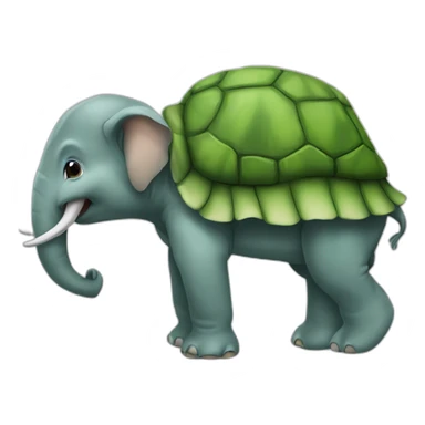 Tortue sur éléphant sticker