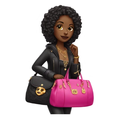 black girl with juicy couture bag sticker