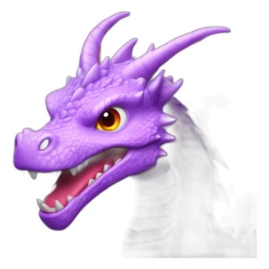 light purple dragon with red eyes  sticker