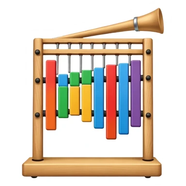 wooden glockenspiel instrument sticker