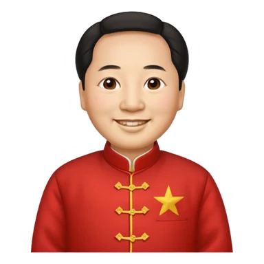 Mao zedong happy sticker