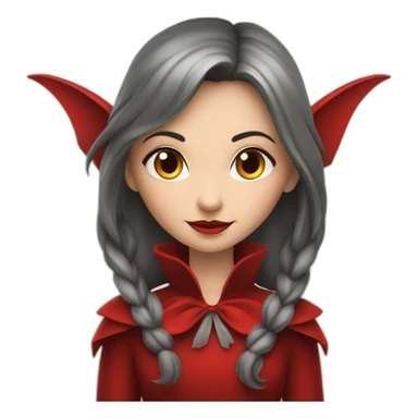 Fille chauve avec un rouge a lèvre rouge sticker