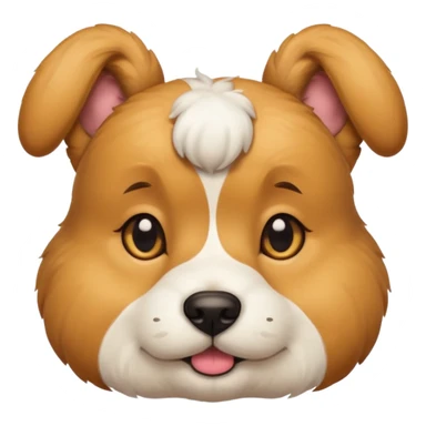 Dog with a bun  sticker