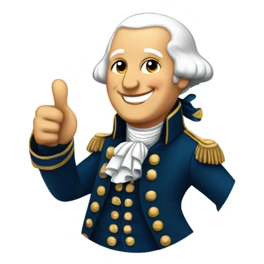 George Washington giving thumbs up sticker