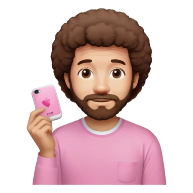 bob ross with a pink short that says im just a girl  sticker