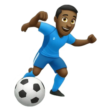 soccer striker scoring goal sticker
