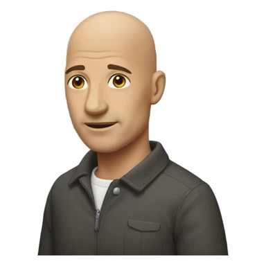 Bald headed  sticker