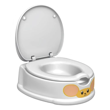 Baby toilet seat without a lid  sticker