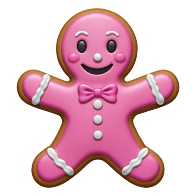 pink gingerbread man sticker