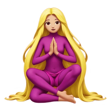 One figure is dark magenta and is kneeling.
	•	The other figure is yellow with long hair and is being held, with their arms around the magenta figure’s neck.
	•	The yellow figure’s legs wrap around the magenta figure’s waist, suggesting a close, intimate embrace. sticker