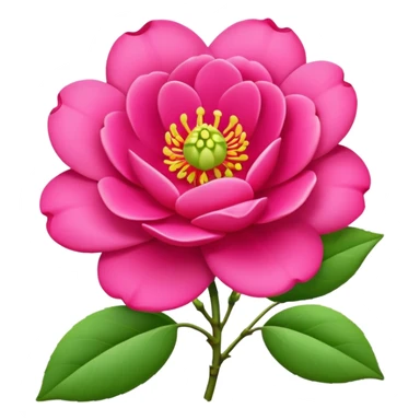 camélia flower with bud hot pink  sticker