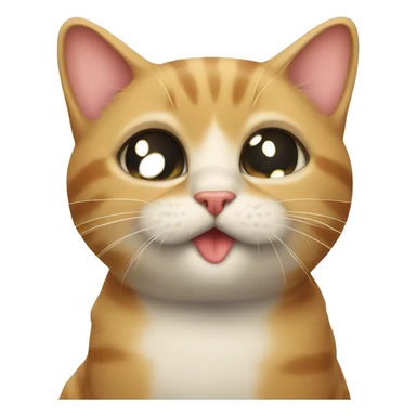 Cat kissing another cat on lips sticker