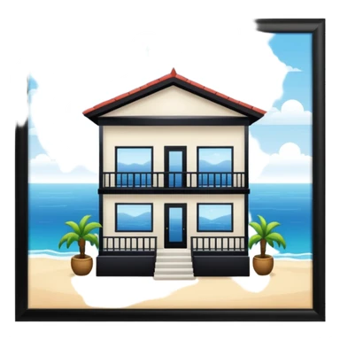 apartment with sea view sticker