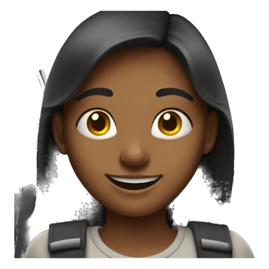 smiling girl in car interior sticker