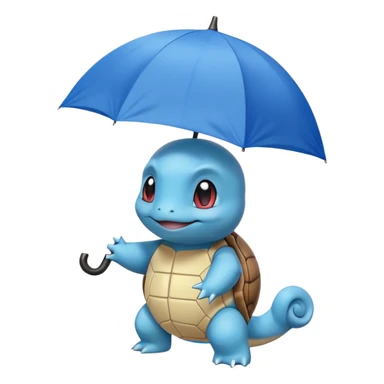 Squirtle with umbrella sticker
