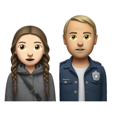 Greta thunberg arrested in a demonstration sticker