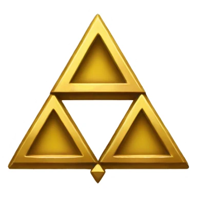 Zelda triforce symbol golden sticker