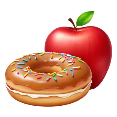 apple combined with gluten free donut sticker