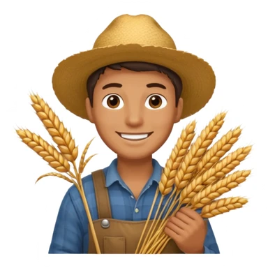 papa con ropa de granjero like sticker