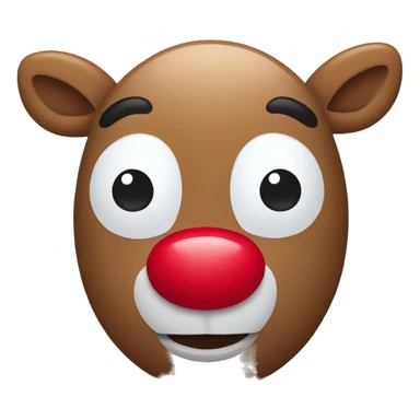 Rudolph, the red nose, reindeer, hello Kitty sticker