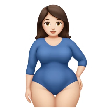 Brunette woman with massive bum sticker