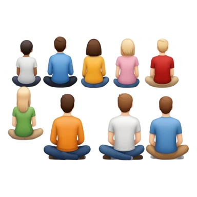 people facing away sitting  sticker