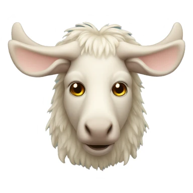 White Human moose hybrid with hazel eyes  sticker