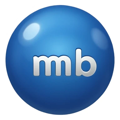 Blue ball (MB) written on it. sticker