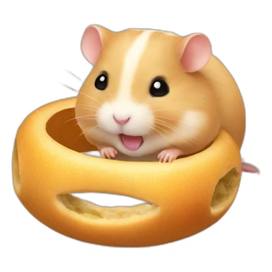 small hamster eat Pon de Ring sticker