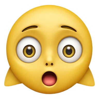 small yellow face with extremely exaggerated surprised expression sticker