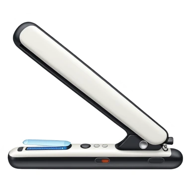 White color Hair straightener sticker