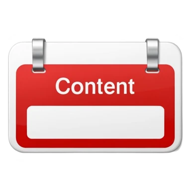 classic red and white name tag sticker with the name Content on it and nothing else  sticker