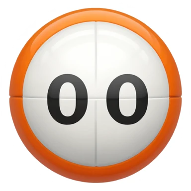 Make a pool ball with the number 0 sticker